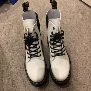 White platform Dr. Martens never been worn